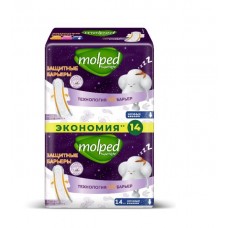 Ночные прокладки с барьерами Molped Super nuight 14 шт*12